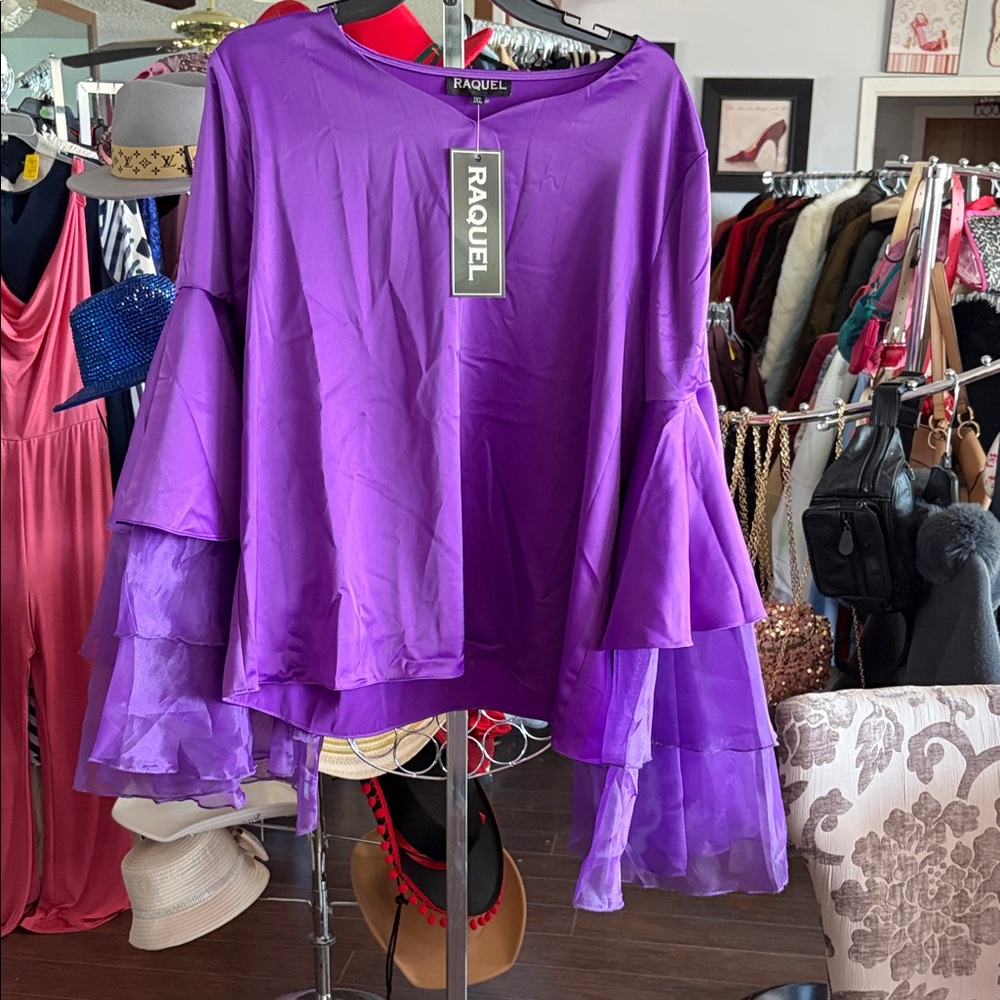 Elegant Purple Women's Blouse